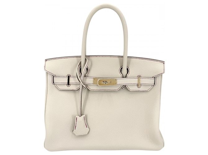 Hermès Bolsa Hermes Birkin 30 Rosa Branco