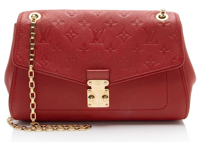 Borsa a Spalla Louis Vuitton Monogram Empreinte Saint Germain PM Rosso