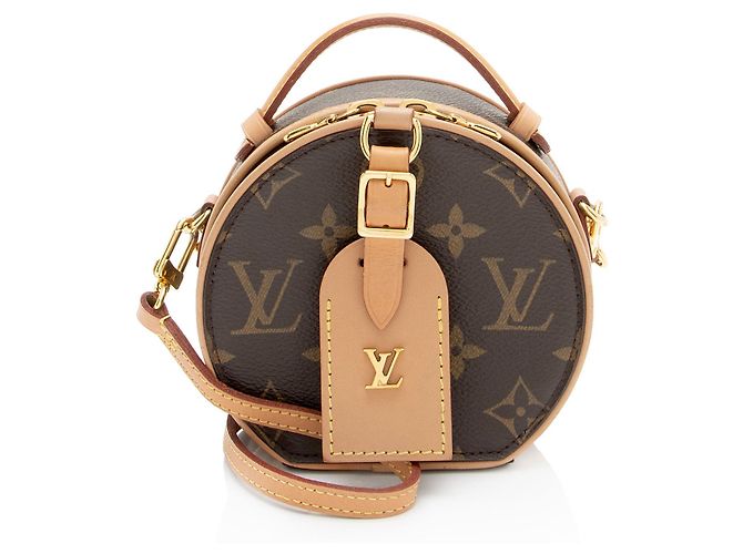 Louis Vuitton Monogram Canvas Boite Chapeau Mini Schultertasche Braun
