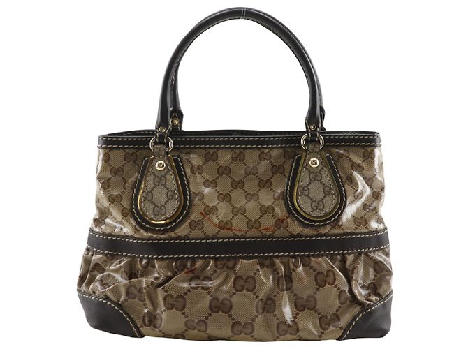 Borsa Tote Gucci GG Crystal Marrone