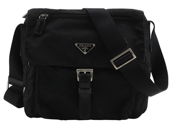 Borsa a tracolla in nylon Prada Nero 