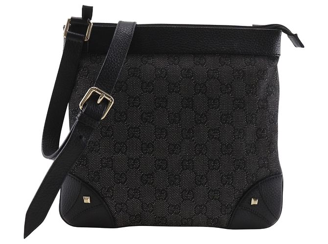 Borsa a Spalla Gucci GG Canvas Nera Nero