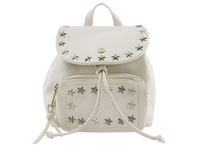 Bolsa de mão em couro branco Jimmy Choo