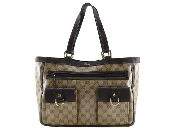 Borsa Tote Gucci GG Crystal Marrone
