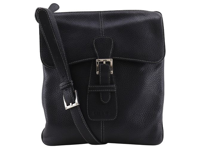 Loewe Leather Shoulder Bag Black