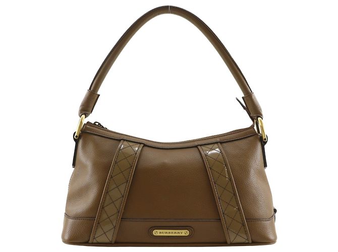 Borsa a tracolla in pelle marrone Burberry