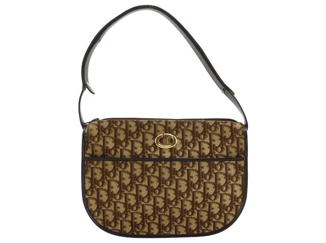 Borsa a Spalla Christian Dior Trotter Marrone