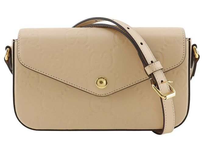 Bolsa de ombro Gucci GG Super Mini Bege