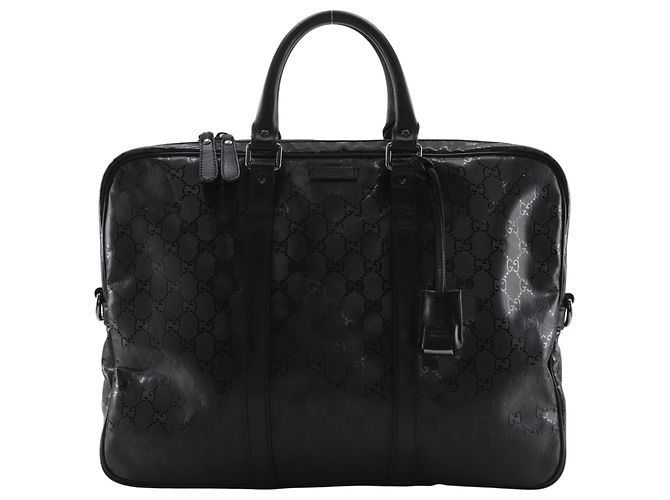 Borsa a mano Gucci in PVC nero