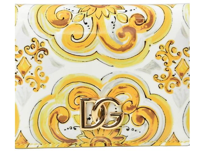 Cartera bi-fold amarilla Dolce & Gabbana Amarillo