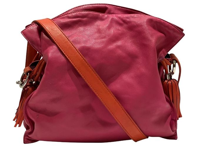 Bolsa de ombro em couro Loewe Rosa