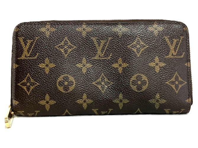 Portafoglio Zippy Louis Vuitton in Monogram marrone