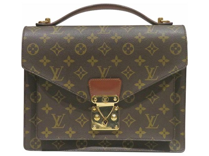 Sac à main Louis Vuitton Monceau 28 Marron