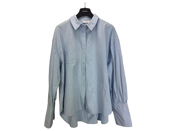 Anine Bing Camisa Oversized de Algodão Azul Claro