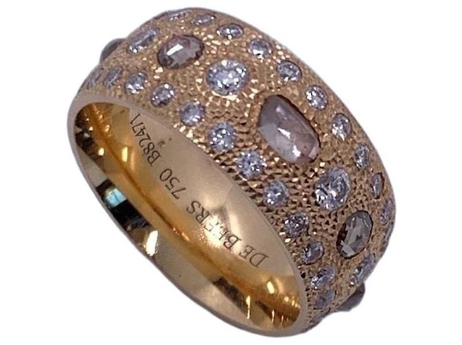 Anello De Beers Talisman in oro rosa e diamanti D'oro