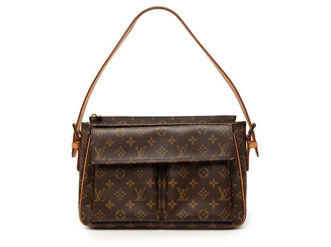 Borsa a tracolla Louis Vuitton Monogram Vivacite GM Marrone