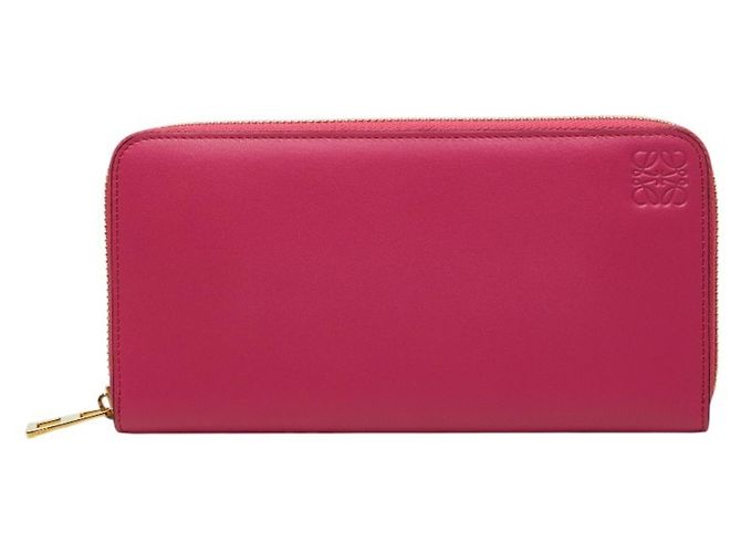 Carteira longa com zíper Anagram Loewe Rosa