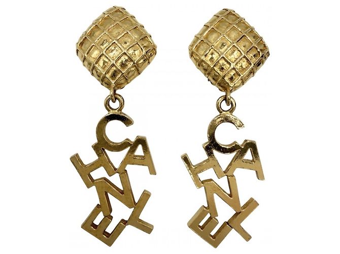 Orecchini a clip dorati Chanel D'oro
