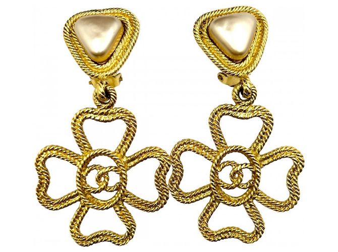 Orecchini Chanel Vintage Gold Clip