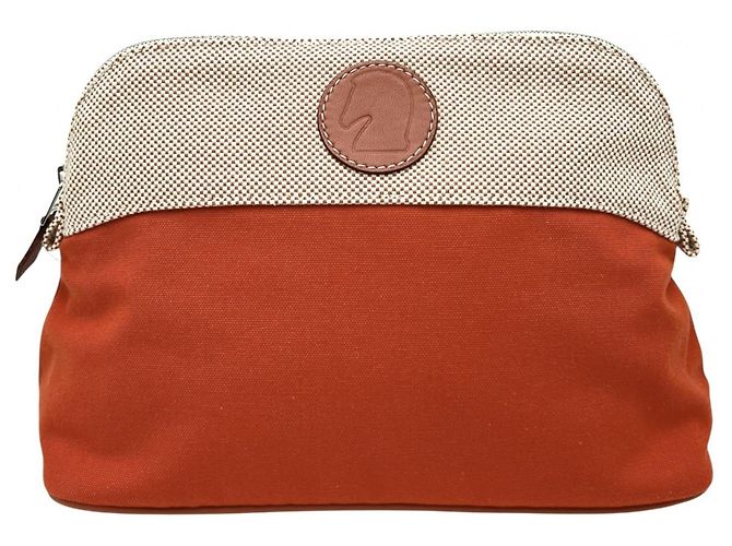 Hermès Hermes Bolide Pouch MM Beige Naranja