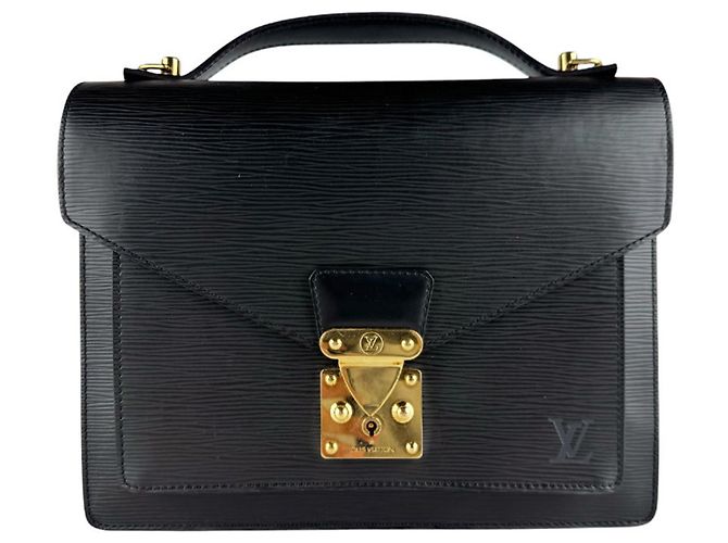 Borsa Louis Vuitton Epi Monceau Nero