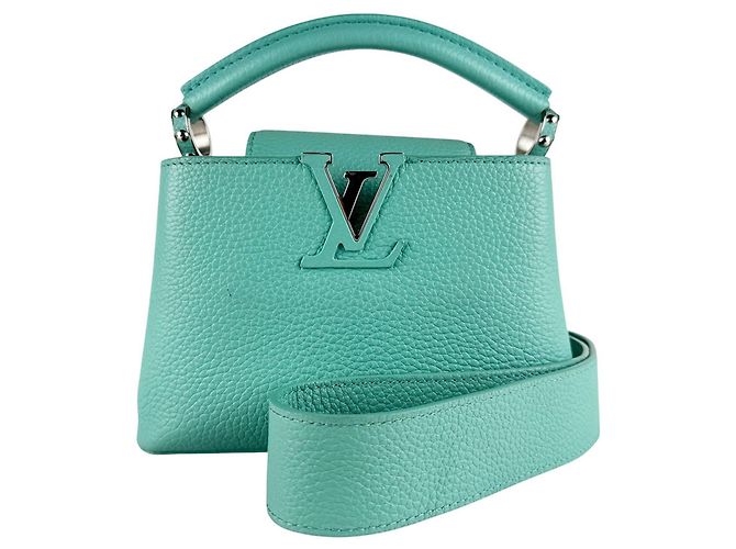 Louis Vuitton Capucines MINI Leather Shoulder Bag Green