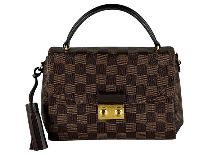 Sac à main Louis Vuitton Damier Croisette Marron Damier ebène