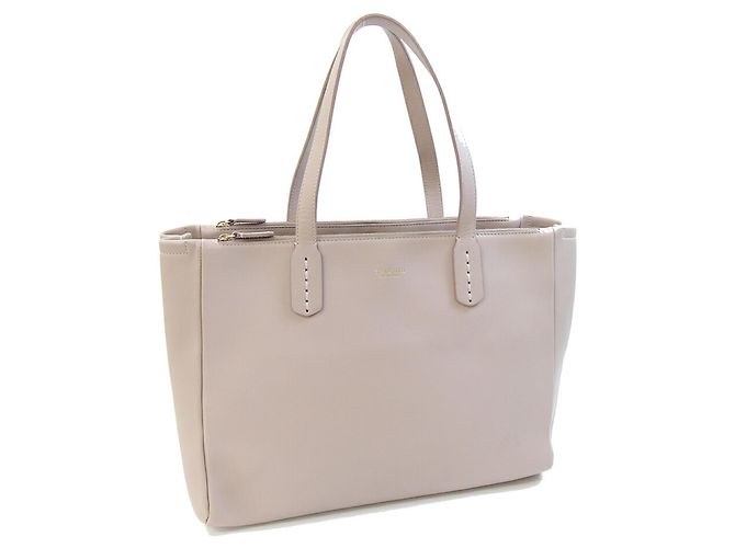 Bulgari Bolsa Tote Bvlgari em couro rosa claro e bege