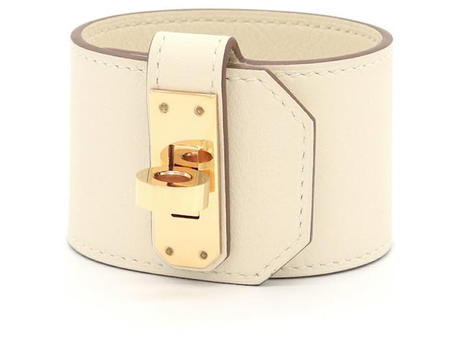 Hermès Hermes Kelly Twist Charm Bracelet in Nata Golden Yellow 