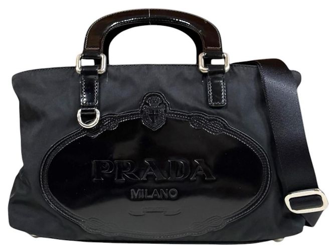 Borsa a tracolla in nylon Prada Nero