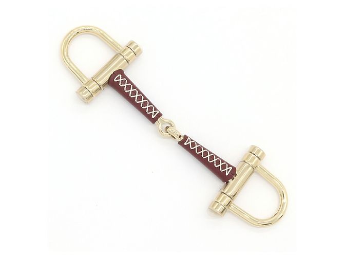 Hermès Hermes Schalring Double D Sellier Rot Golden