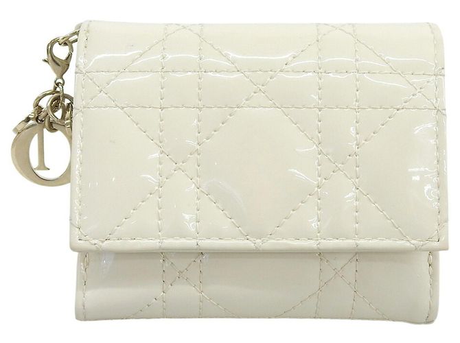 Cartera tríptico Cannage Christian Dior Crudo