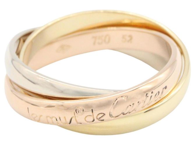 Anello Cartier Trinity in oro rosa bianco e giallo D'oro