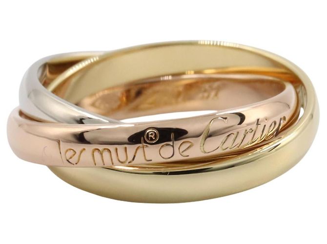 Anello Cartier Trinity in oro rosa bianco e giallo D'oro
