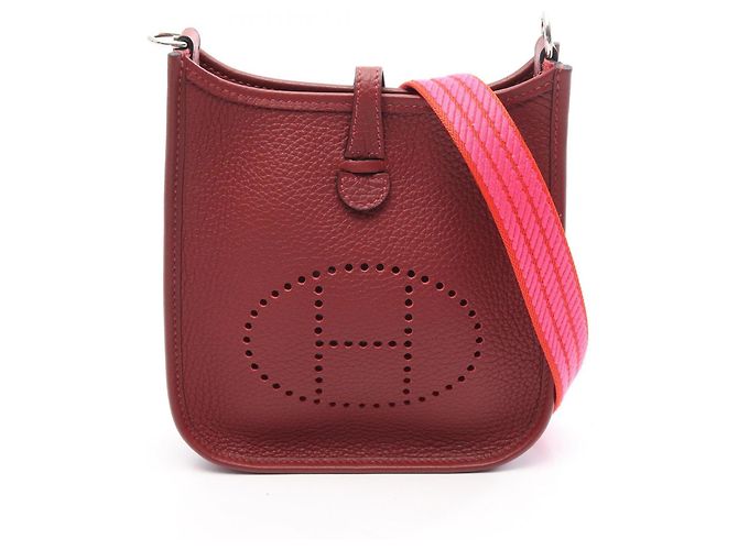 Hermès Borsa a tracolla Hermes Evelyne TPM Amazon Rouge H Rosso Bordò