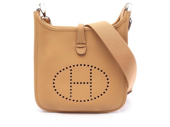 Hermès Bolsa de ombro Hermes Evelyne 23 Biscuit Bege