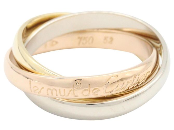 Anello Cartier Trinity in oro rosa bianco e giallo 18K D'oro