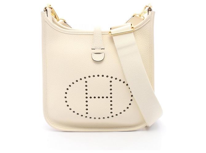 Hermès Bolsa de ombro Hermes Evelyne 23 Crème Branco