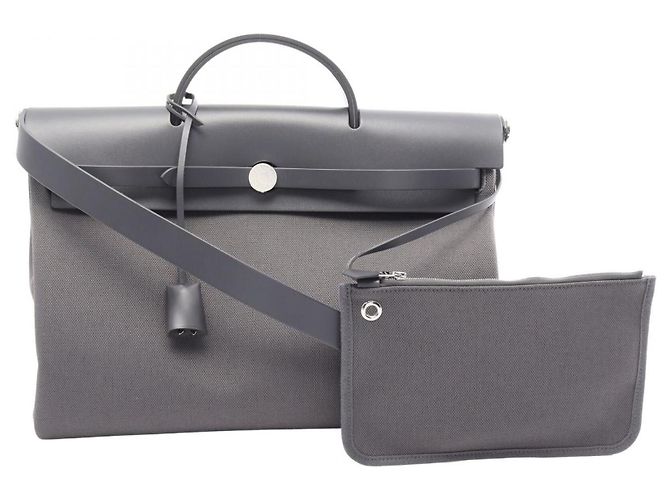 Hermès Bolsa Hermes Herbag Zip Messenger 39 Marrom
