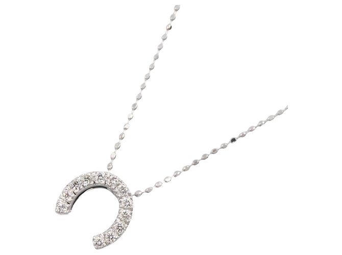 Diamond Céline Colar de ouro branco 18K e diamantes Celine Prata