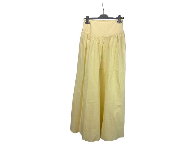 Autre Marque Susana Monaco Falda Maxi de Algodón Amarillo