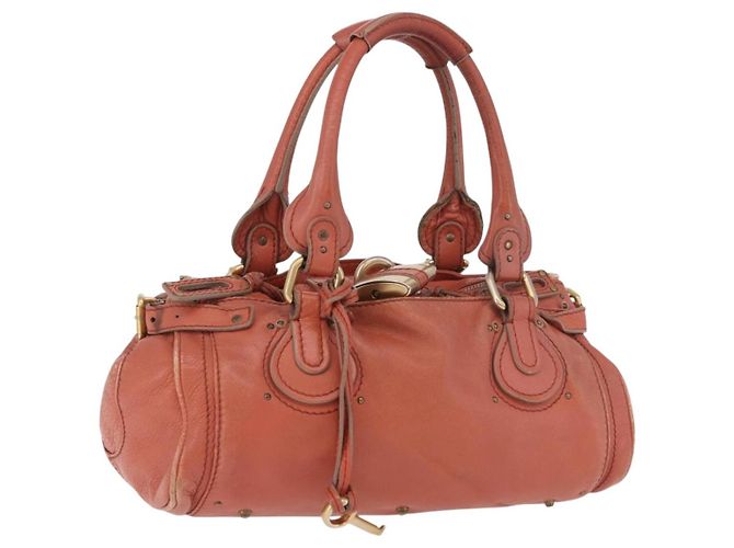 Chloé Borsa Chloe Paddington in Pelle Rosa Oro Argento Auth 189045A D'oro