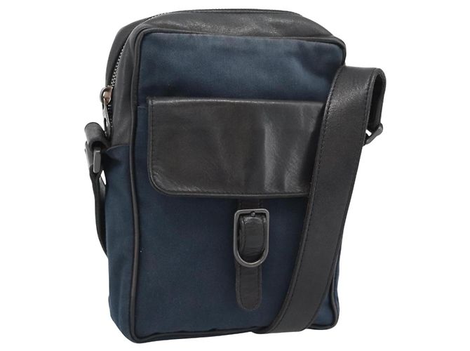 Borsa a tracolla BOTTEGA VENETA Canvas Navy 113097 Auth bs35933 Blu navy