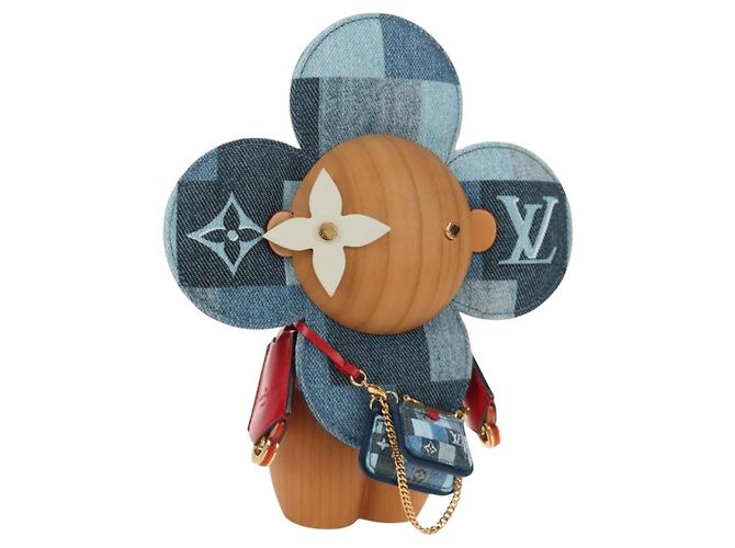 LOUIS VUITTON Monogram Denim Patchwork Vivienne Doll Blue GI0463 Auth 189263SM