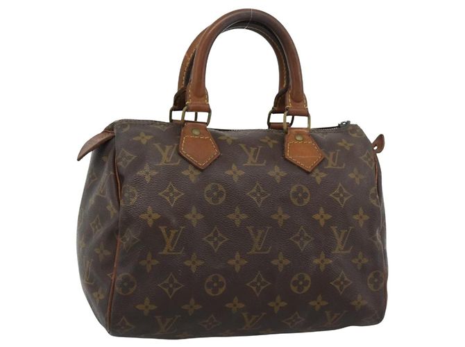 LOUIS VUITTON Bolso Monogram Speedy 25 M41528 LV Auth hk3902 Monograma