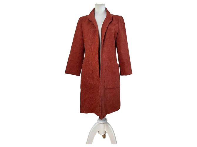 Chloé Vintage Chloe Wool Blend Coat Rust M Red