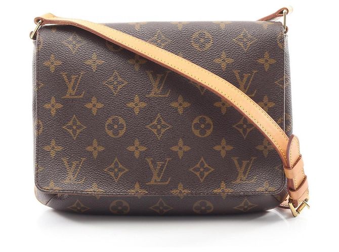Bolsa de Ombro Louis Vuitton Musette Tango Marrom Monograma