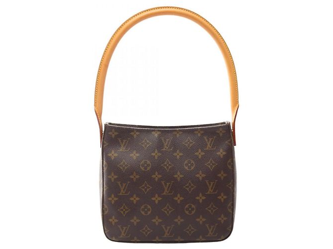 Bolsa de Ombro Louis Vuitton Looping MM Monogram Marrom Monograma