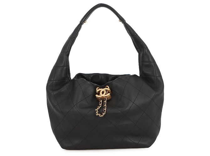 Sac Hobo Matelassé Chanel Noir