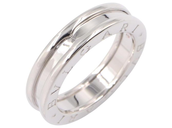 Bulgari Bvlgari B-zero1 Silver Band Ring Silvery